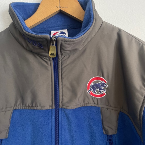 Majestic Chicago Cubs 2009 Season Full Zip Fleece On Field Jacket Small NWOT - Picture 7 of 15